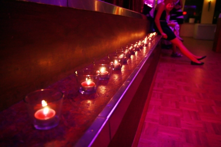 Kerzen in einer Reihe