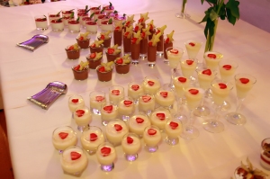 Dessert auf Hochzeitsfeier